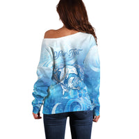 Mother's Love Is Deeper Than Ocean Off Shoulder Sweater Polynesian Style