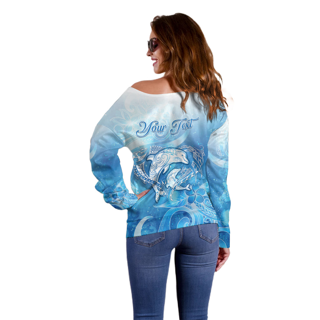 Mother's Love Is Deeper Than Ocean Off Shoulder Sweater Polynesian Style