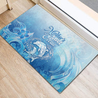 Mother's Love Is Deeper Than Ocean Rubber Doormat Polynesian Style