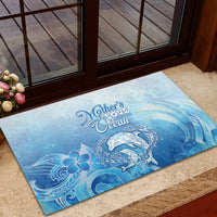 Mother's Love Is Deeper Than Ocean Rubber Doormat Polynesian Style