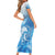 Mother's Love Is Deeper Than Ocean Short Sleeve Bodycon Dress Polynesian Style