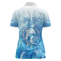 Mother's Love Is Deeper Than Ocean Women Polo Shirt Polynesian Style