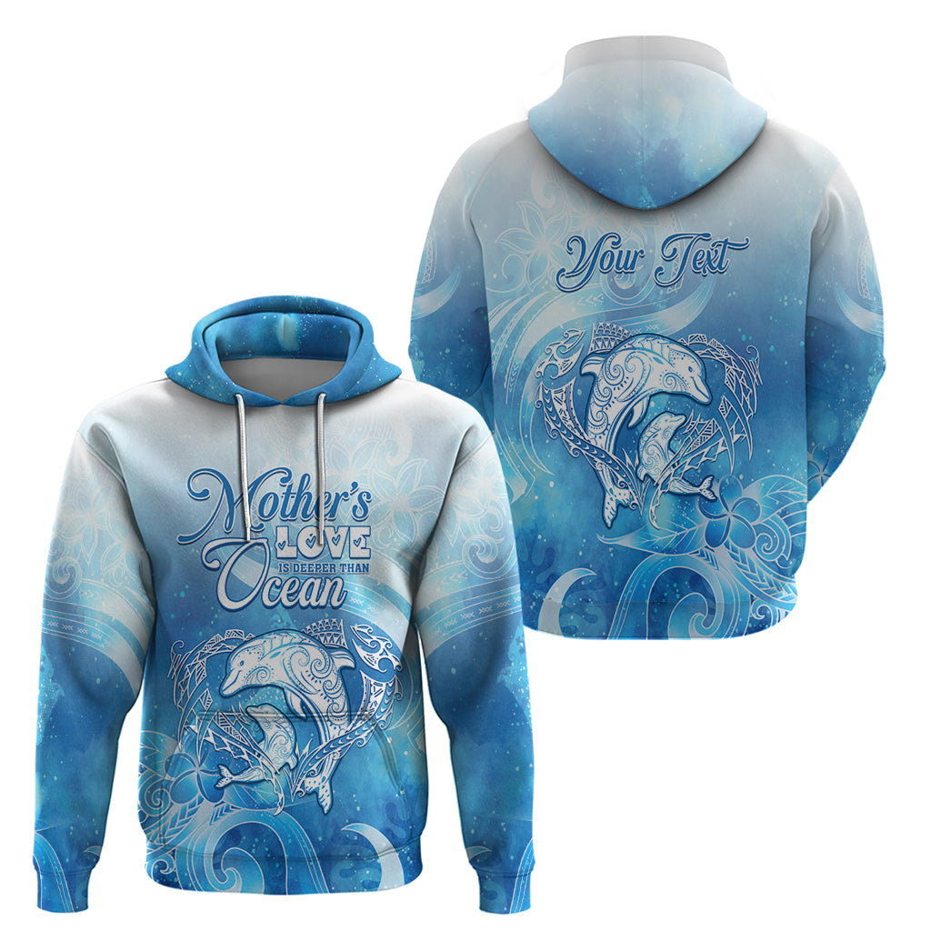 Mother's Love Is Deeper Than Ocean Zip Hoodie Polynesian Style