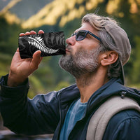 Personalised New Zealand Chur Bro 4 in 1 Can Cooler Tumbler Maori Koru With Silver Fern