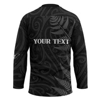 Personalised New Zealand Chur Bro Hockey Jersey Maori Koru With Silver Fern