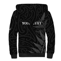 Personalised New Zealand Chur Bro Sherpa Hoodie Maori Koru With Silver Fern