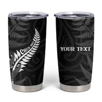 Personalised New Zealand Chur Bro Tumbler Cup Maori Koru With Silver Fern