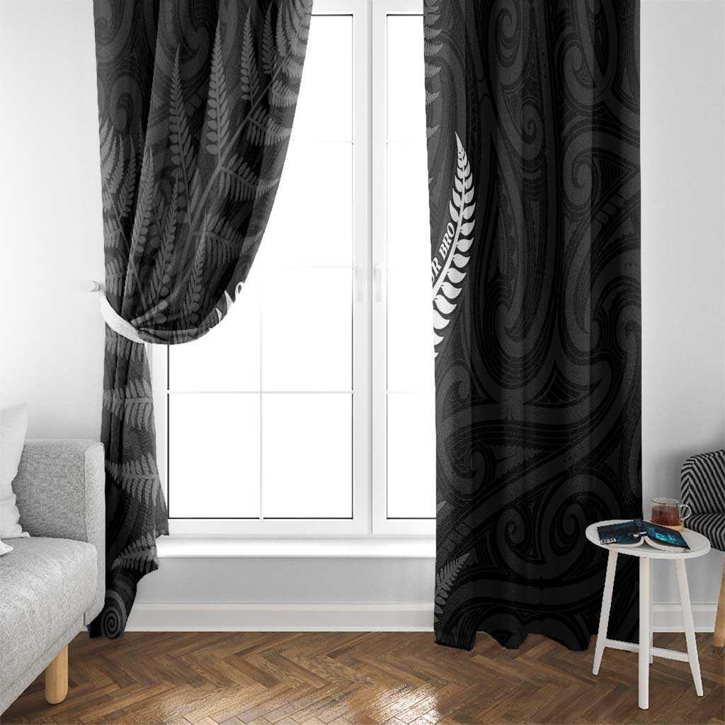 New Zealand Chur Bro Window Curtain Maori Koru With Silver Fern