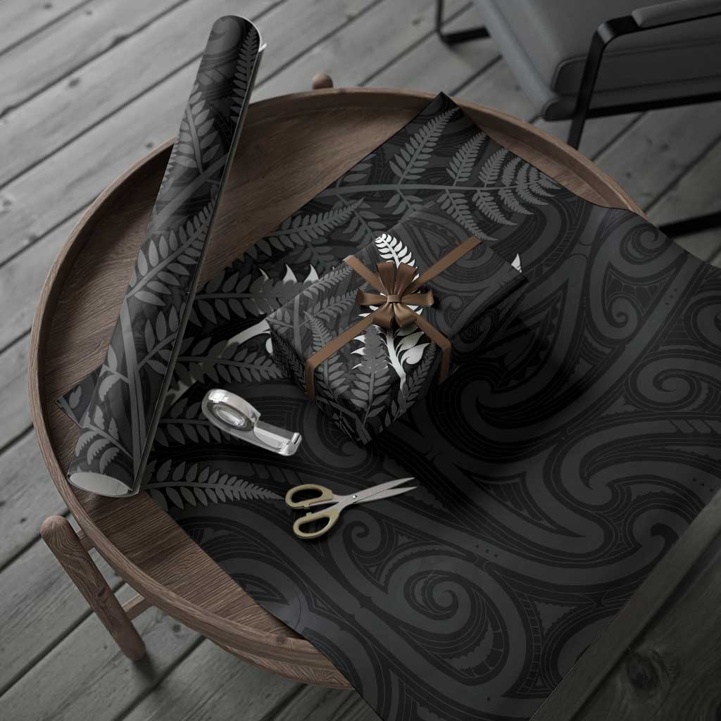 New Zealand Chur Bro Wrapping Paper Maori Koru With Silver Fern