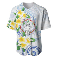 Northern Mariana Islands Chamorro Baseball Jersey Plumeria Curves Style White Version