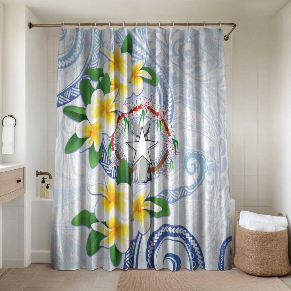 Northern Mariana Islands Chamorro Bathroom Set Plumeria Curves Style White Version
