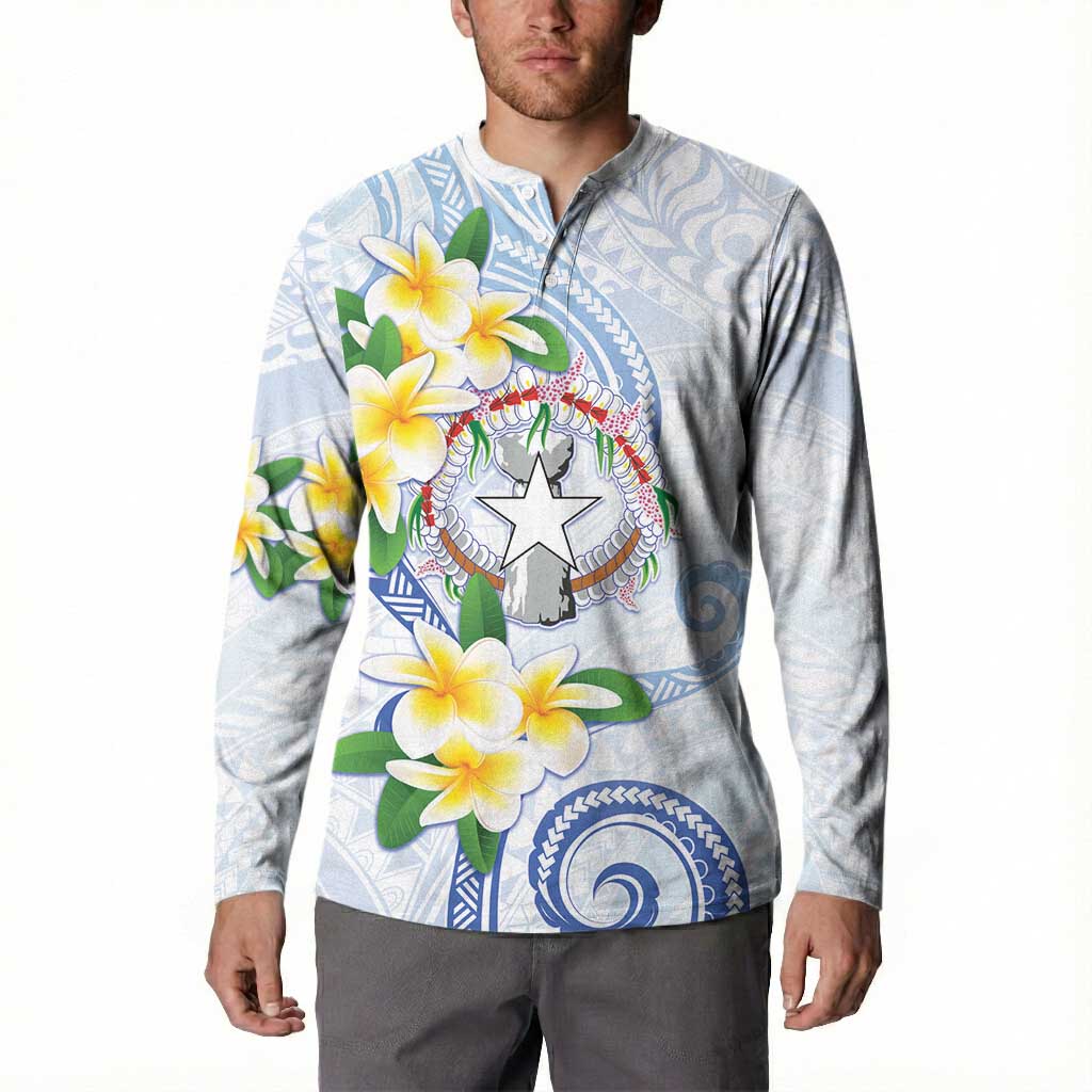 Northern Mariana Islands Chamorro Button Sweatshirt Plumeria Curves Style White Version
