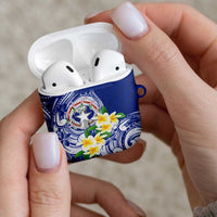 Northern Mariana Islands AirPods Case Polynesian Pattern With Frangipani