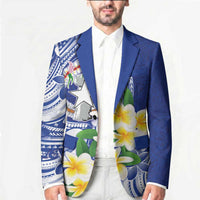 Northern Mariana Islands Blazer Polynesian Pattern With Frangipani