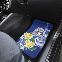 Northern Mariana Islands Car Mats Polynesian Pattern With Frangipani