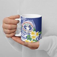 Northern Mariana Islands Ceramic Mug Polynesian Pattern With Frangipani