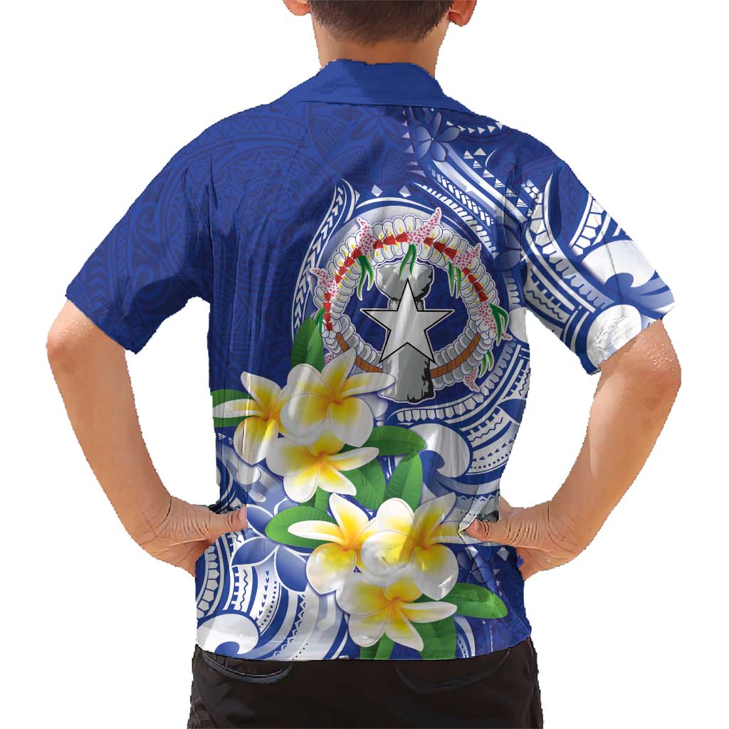 Northern Mariana Islands Family Matching Short Sleeve Bodycon Dress and Hawaiian Shirt Polynesian Pattern With Frangipani