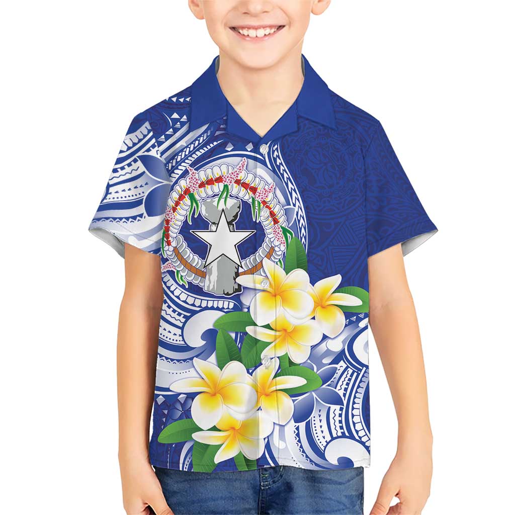Northern Mariana Islands Hawaiian Shirt Polynesian Pattern With Frangipani