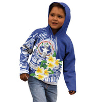 Northern Mariana Islands Kid Hoodie Polynesian Pattern With Frangipani