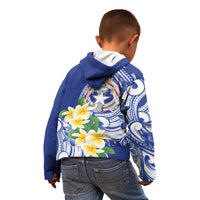 Northern Mariana Islands Kid Hoodie Polynesian Pattern With Frangipani