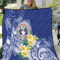 Northern Mariana Islands Quilt Polynesian Pattern With Frangipani