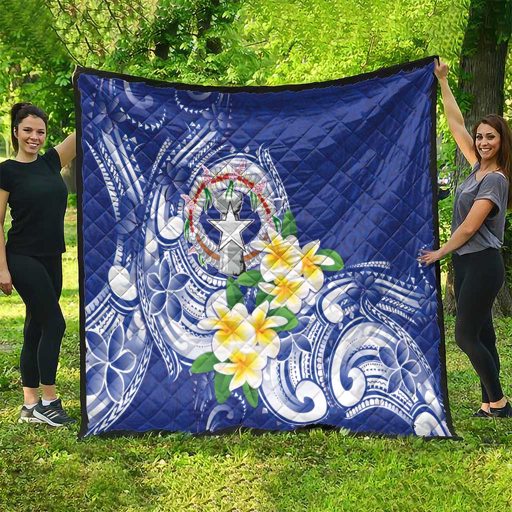 Northern Mariana Islands Quilt Polynesian Pattern With Frangipani
