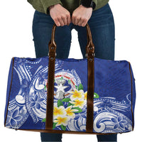Northern Mariana Islands Travel Bag Polynesian Pattern With Frangipani