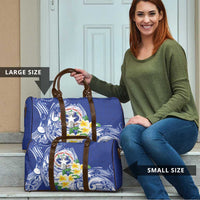 Northern Mariana Islands Travel Bag Polynesian Pattern With Frangipani