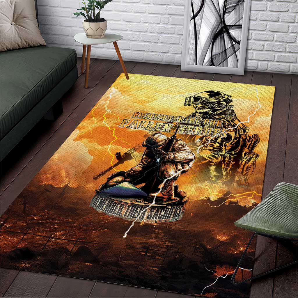 Hawaii Memorial Day Area Rug Remember Their Sacrifice