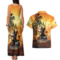 Hawaii Memorial Day Couples Matching Tank Maxi Dress and Hawaiian Shirt Remember Their Sacrifice