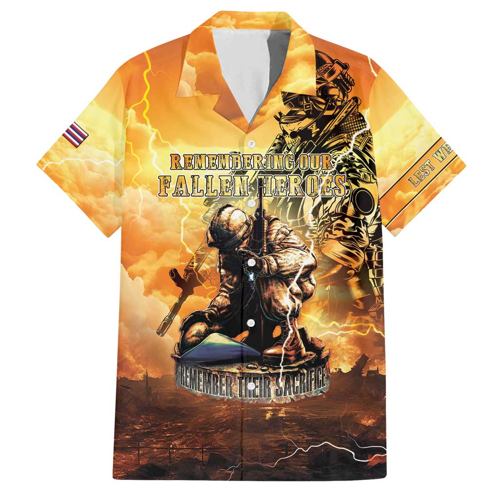 Hawaii Memorial Day Family Matching Long Sleeve Bodycon Dress and Hawaiian Shirt Remember Their Sacrifice