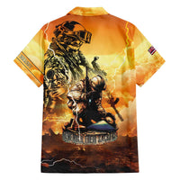 Hawaii Memorial Day Family Matching Off The Shoulder Long Sleeve Dress and Hawaiian Shirt Remember Their Sacrifice LT05 - Polynesian Pride