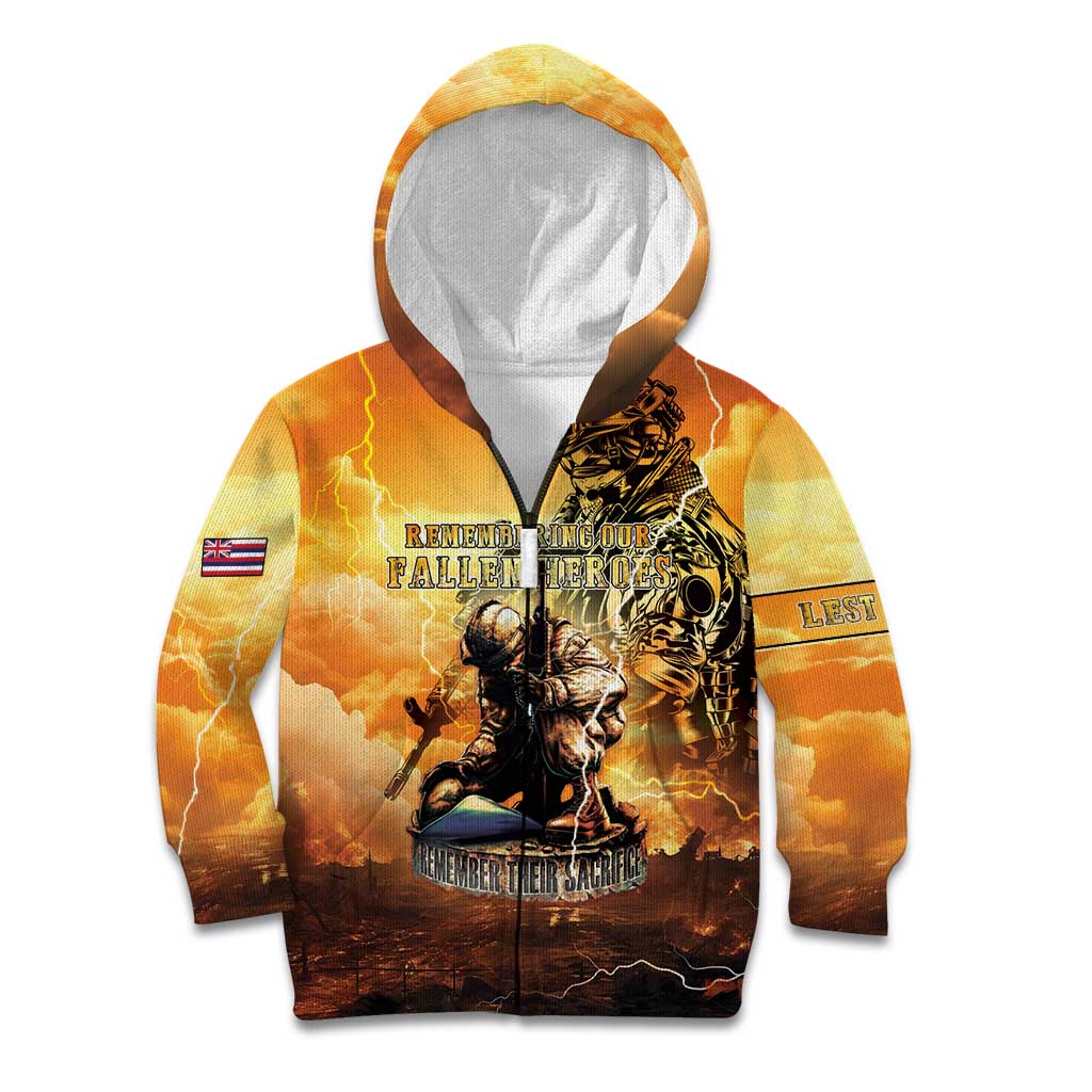 Hawaii Memorial Day Kid Hoodie Remember Their Sacrifice