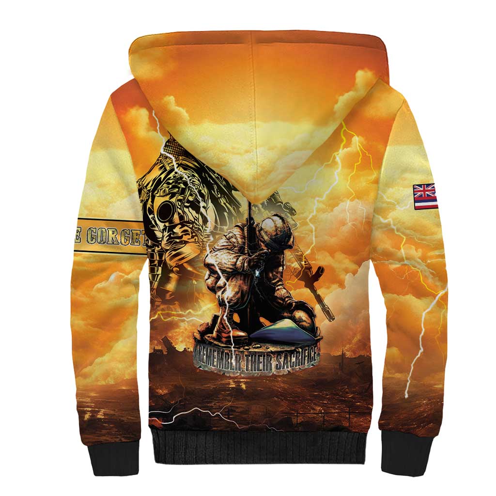 Hawaii Memorial Day Sherpa Hoodie Remember Their Sacrifice