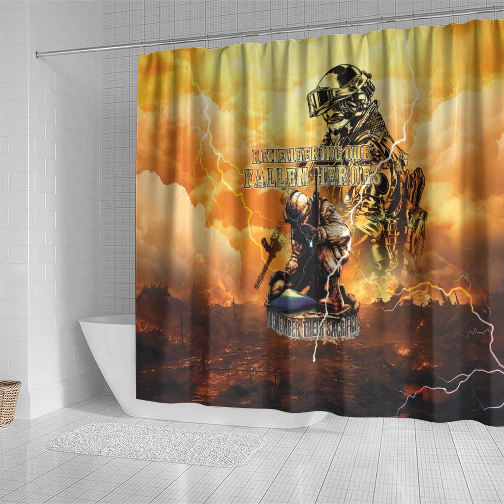 Hawaii Memorial Day Shower Curtain Remember Their Sacrifice