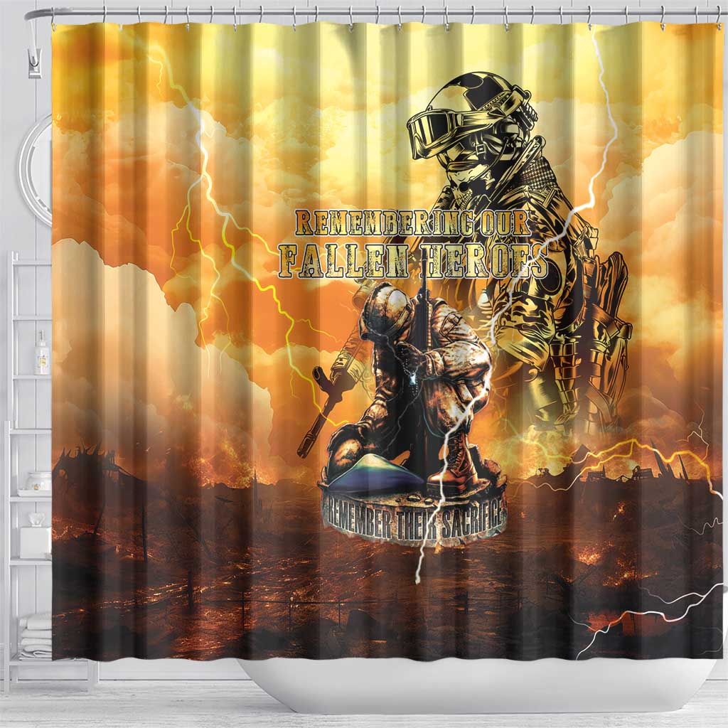 Hawaii Memorial Day Shower Curtain Remember Their Sacrifice