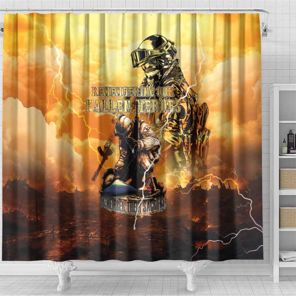 Hawaii Memorial Day Shower Curtain Remember Their Sacrifice
