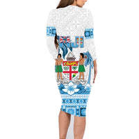 Fiji 679 Constitution Day Family Matching Long Sleeve Bodycon Dress and Hawaiian Shirt Fijian Tapa Pattern LT05 - Polynesian Pride