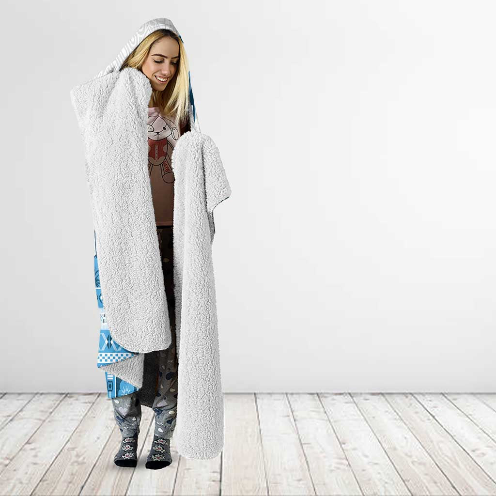 Fiji 679 Constitution Day Hooded Blanket Fijian Tapa Pattern