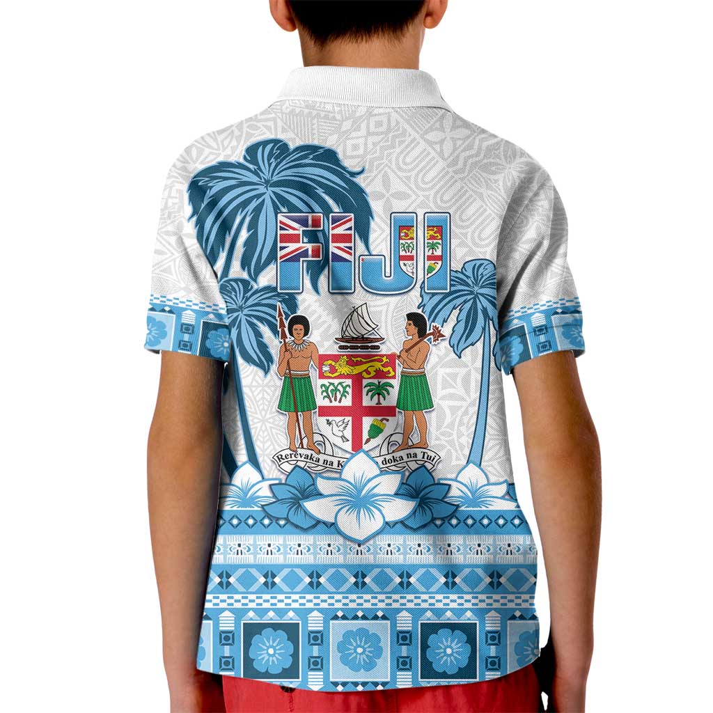 Fiji 679 Constitution Day Kid Polo Shirt Fijian Tapa Pattern
