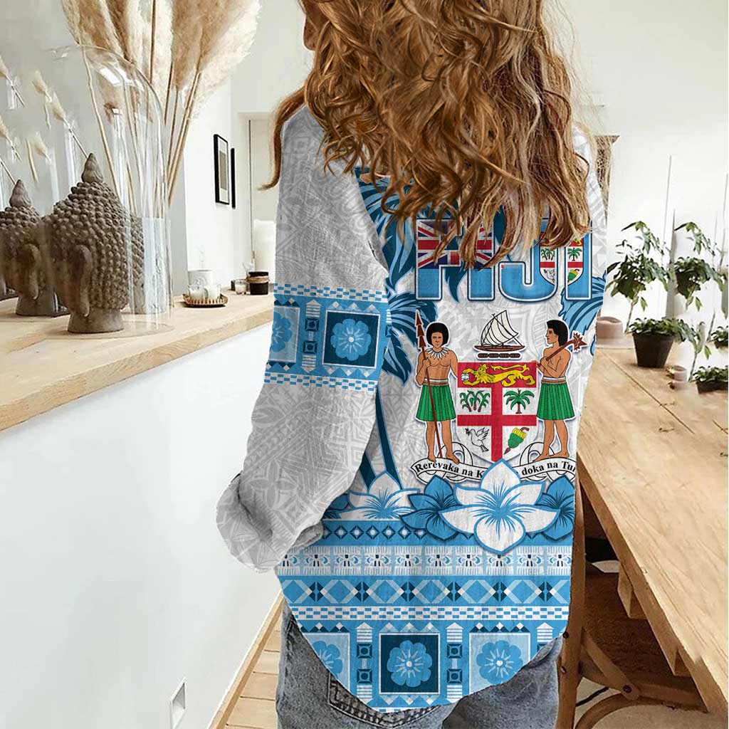 Fiji 679 Constitution Day Women Casual Shirt Fijian Tapa Pattern