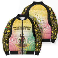 Vanuatu Independence Day Bomber Puffer Jacket The Untouched Paradise