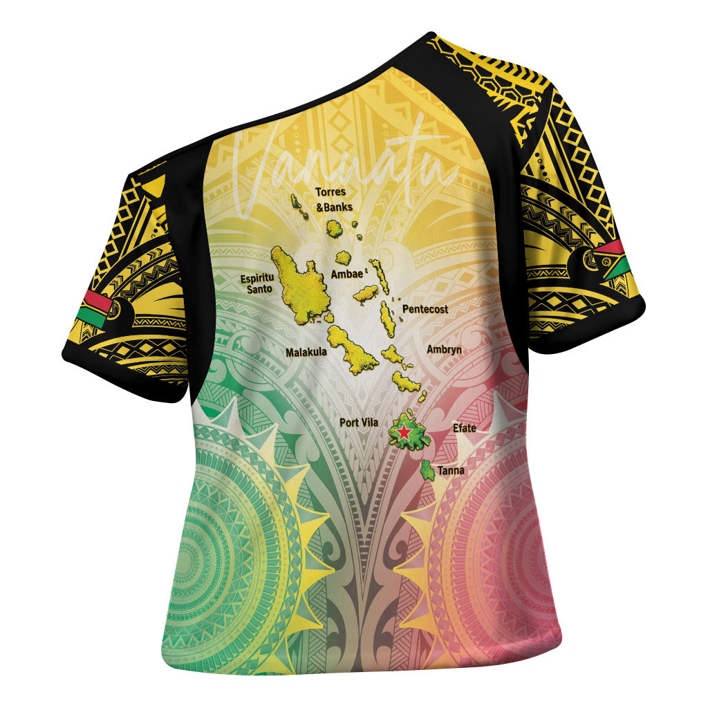 Vanuatu Independence Day Cross Shoulder Shirt The Untouched Paradise