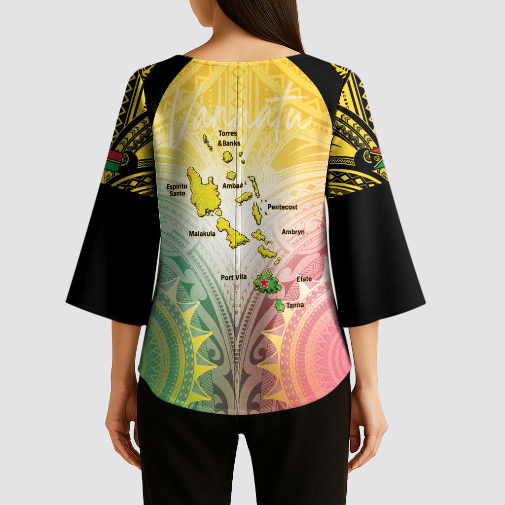 Vanuatu Independence Day Kimono Sleeve Blouse The Untouched Paradise