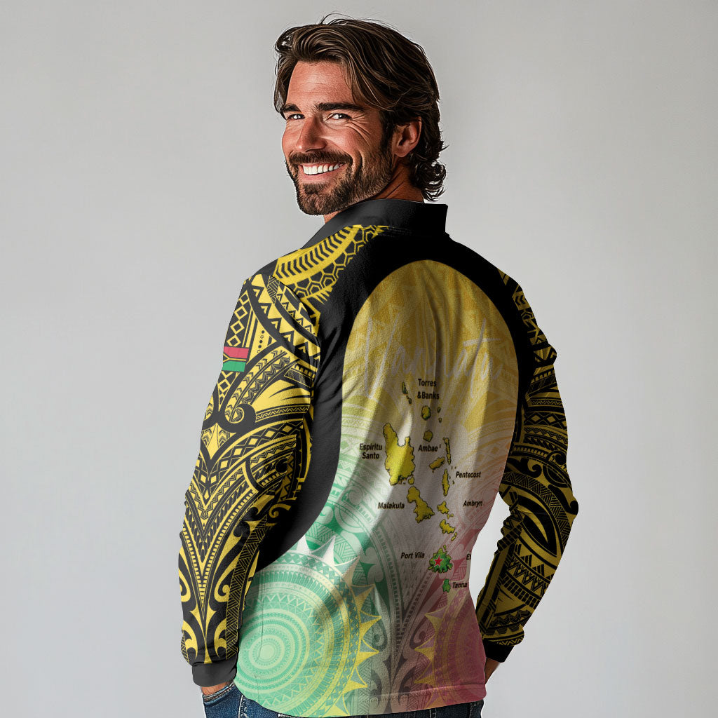Vanuatu Independence Day Long Sleeve Polo Shirt The Untouched Paradise