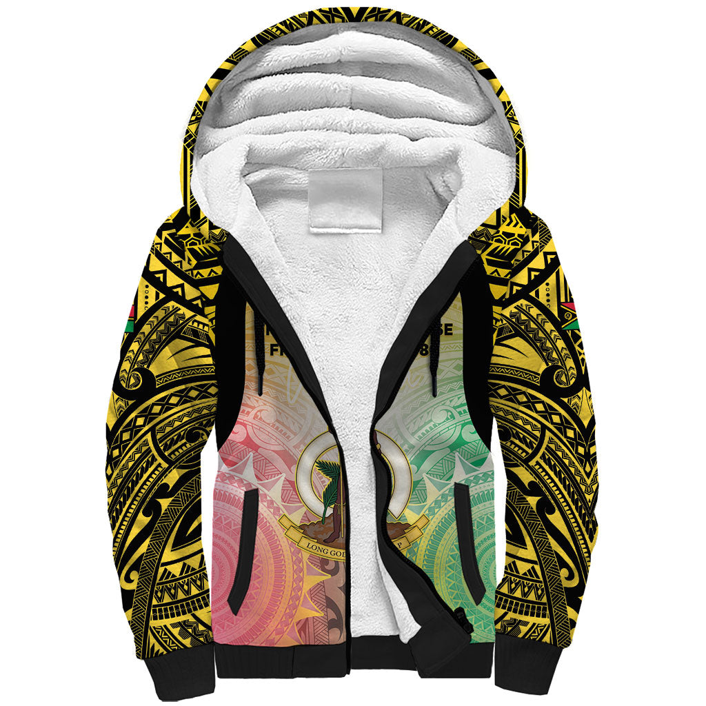Vanuatu Independence Day Sherpa Hoodie The Untouched Paradise