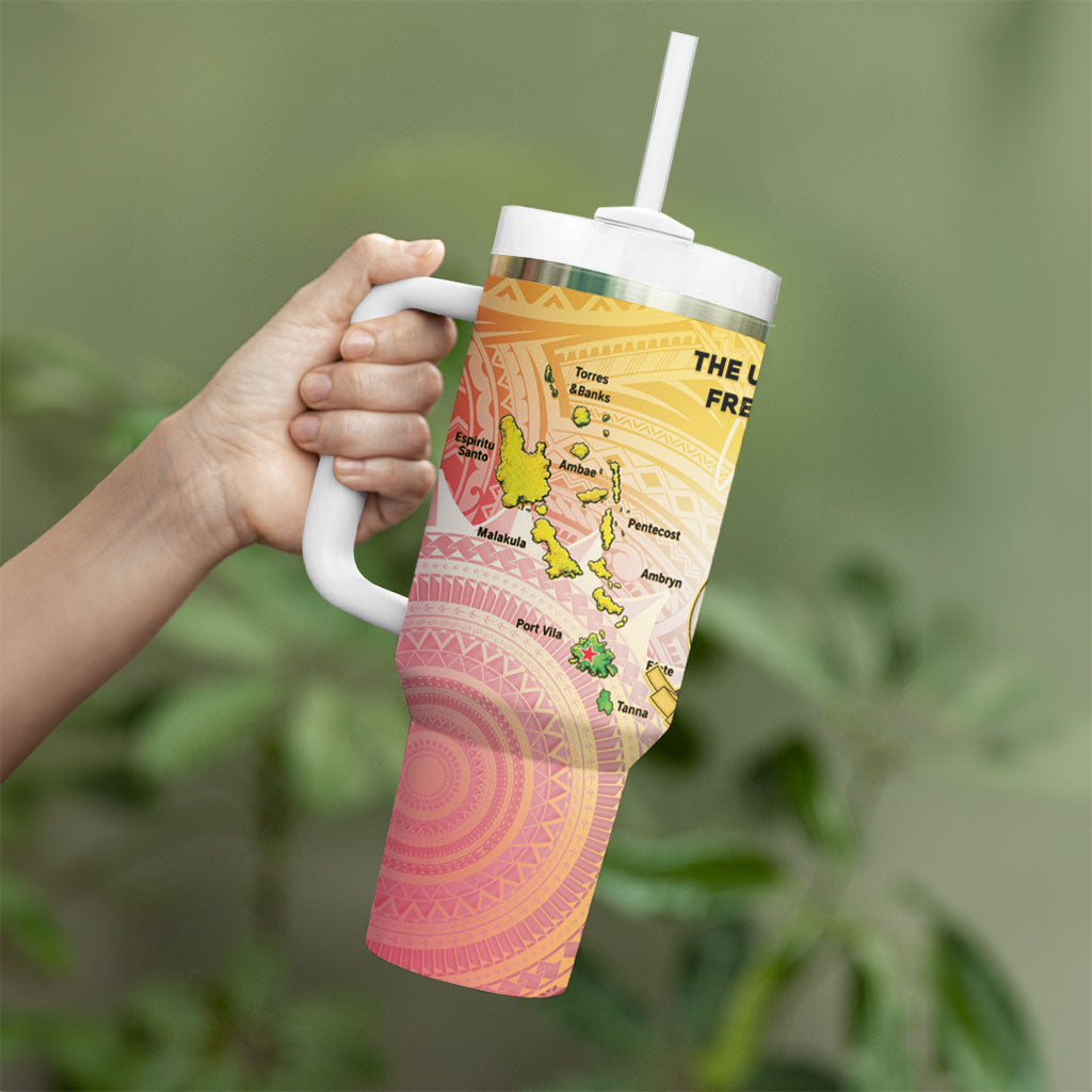 Vanuatu Independence Day Tumbler With Handle The Untouched Paradise