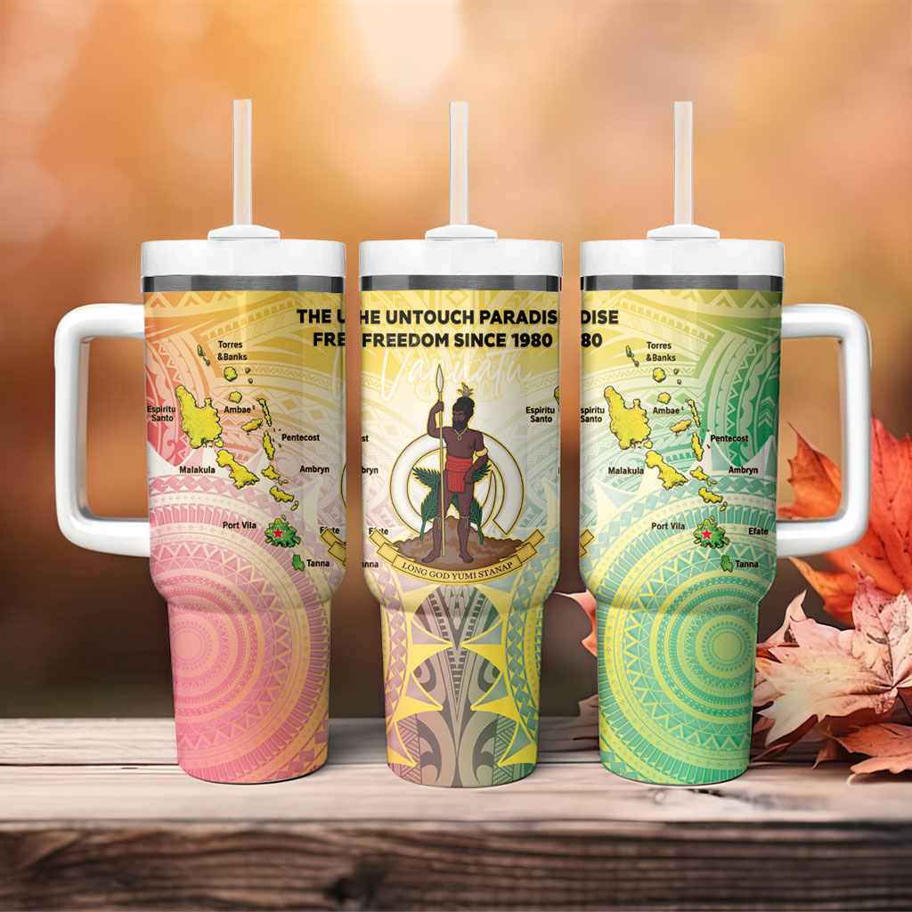 Vanuatu Independence Day Tumbler With Handle The Untouched Paradise