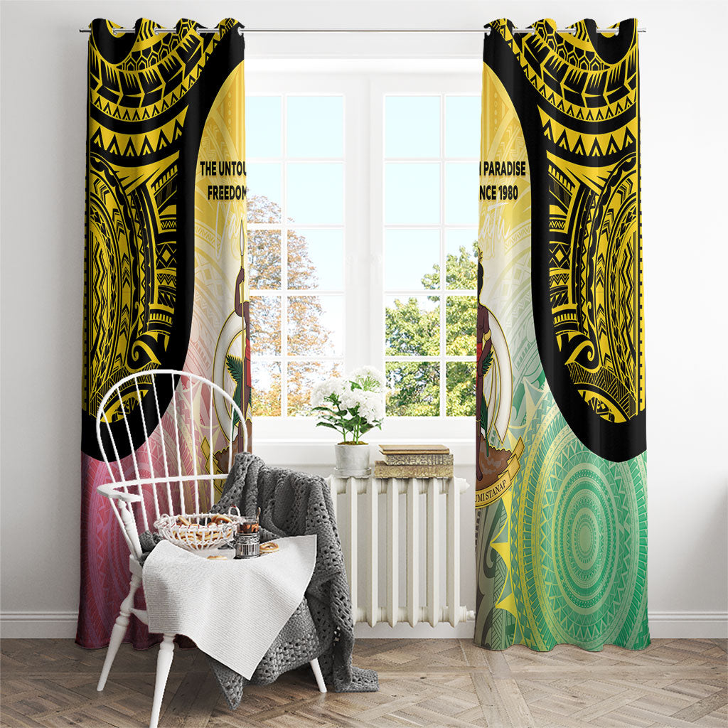 Vanuatu Independence Day Window Curtain The Untouched Paradise