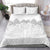 Samoa Lotu Tamaiti Bedding Set White Sunday Polynesian Pattern With Tropical Flowers